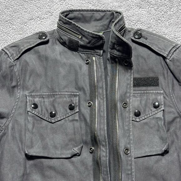 FOB Factory Navy Military Style Jacket Heavyweight Zip Made ini Japan S - Picture 7 of 12